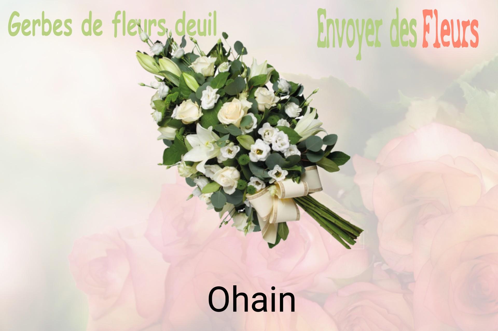Gerbe de fleurs de deuil livrée à Ohain
